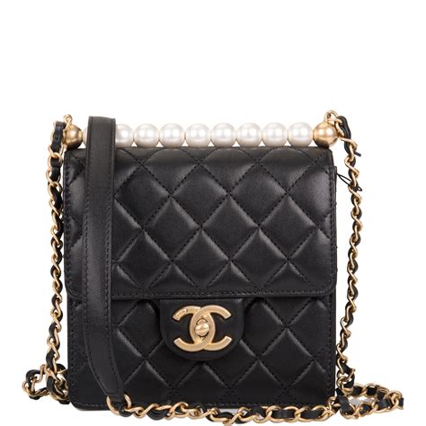 chanel black pearl bag